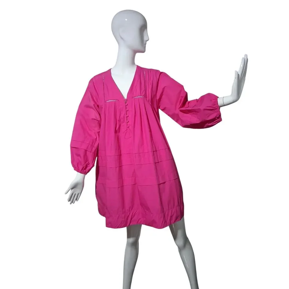 Caryn Lawn Stevie Dress Womens One size‎ Quiet Luxury Bohemian Old Money Preppy